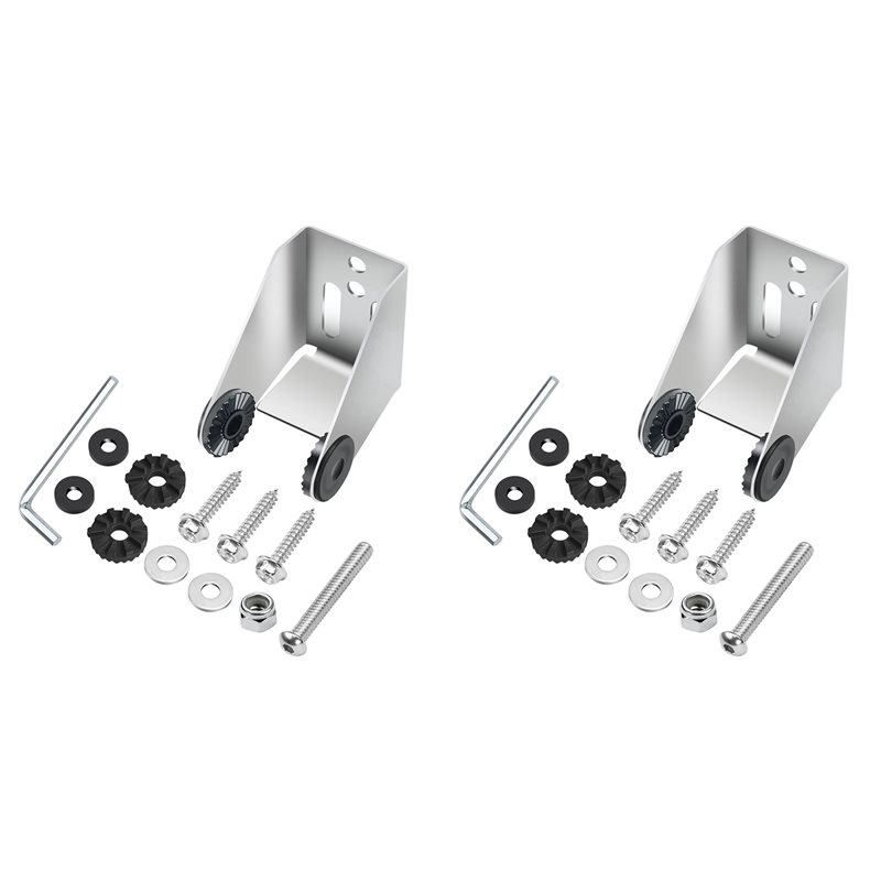 Fish Finder Transducer - 2個入り ヘビーデューティーメタルトランスデューサー取り付けブラケット XM/XNTシリーズ魚群探知機トランスデューサー対応 シルバー