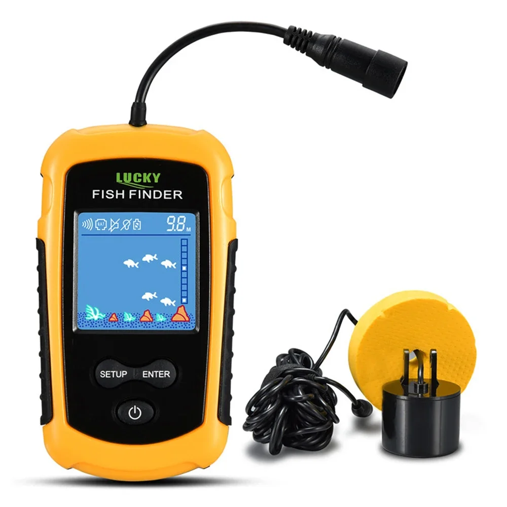 Fish Finder Gps - ラッキー液晶カラースクリーンポータブル有線魚群探知機 100 メートルの深さ範囲ソナーエコーサウンダー魚群探知機釣りファインダー