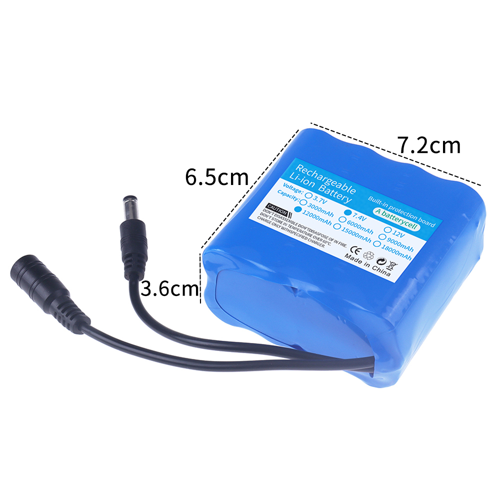 2S4P 18650 リチウム電池 7.4V 12000mA - Fish Finder Battery のレビューと価格
