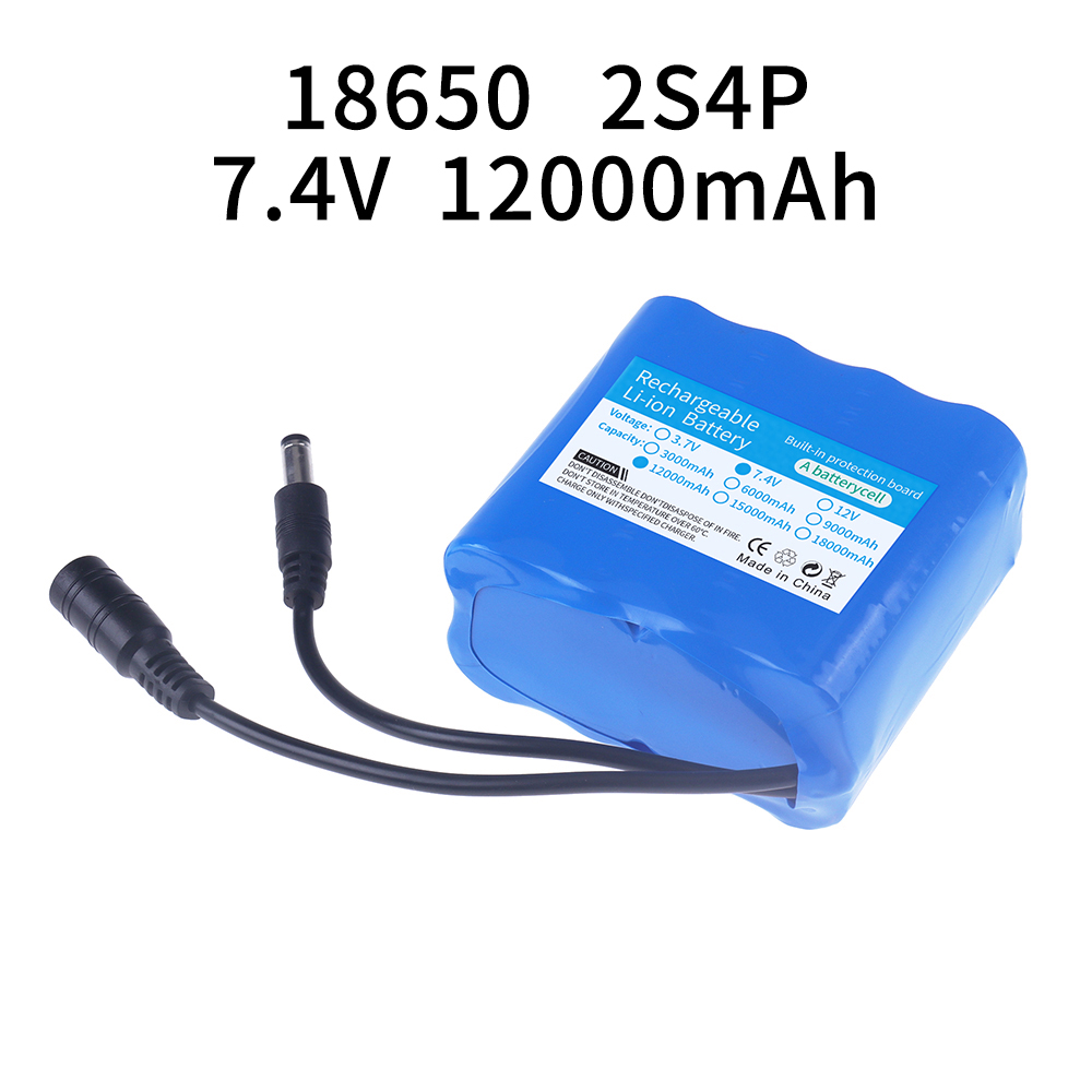 2S4P 18650 リチウム電池 7.4V 12000mA - Fish Finder Battery のレビューと価格