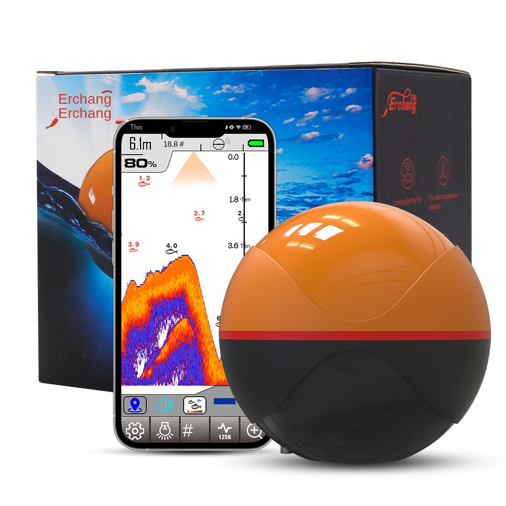 新しいデュアル周波数スマートWiFi魚群探知機、高精細ソナー - Fish Finder のレビューと価格
