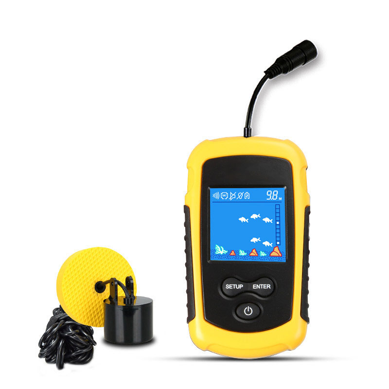 100 メートル有線カラースクリーンポータブルソナー魚群探知 - Fish Finder Portable のレビューと価格