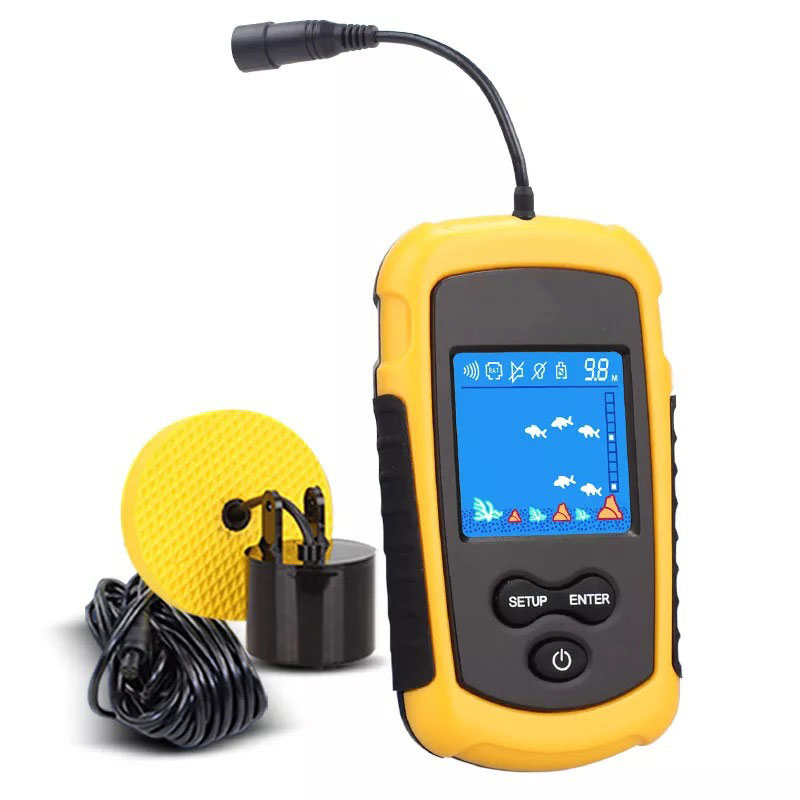 100 メートル有線カラースクリーンポータブルソナー魚群探知 - Fish Finder Portable のレビューと価格