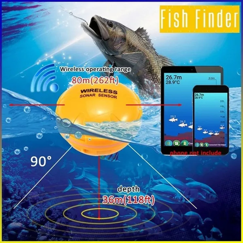 PUPOPAN 100 メートル真新しいスマートフォン魚群探 - Fish Finder Gps のレビューと価格