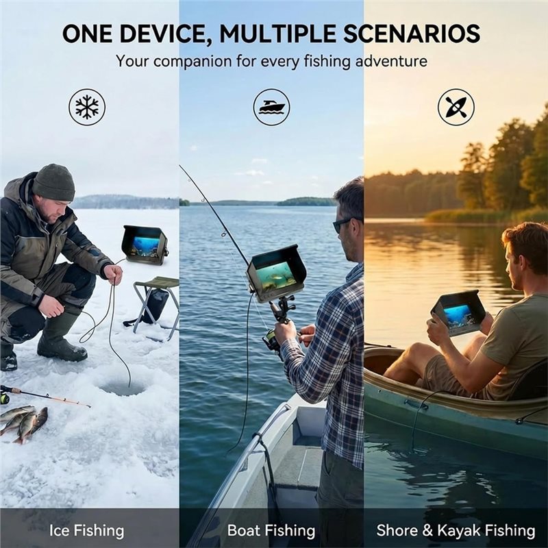 A64T-水中釣り用探知カメラ：220 ° 広角レンズ/携帯 - Fish Finder Portable のレビューと価格