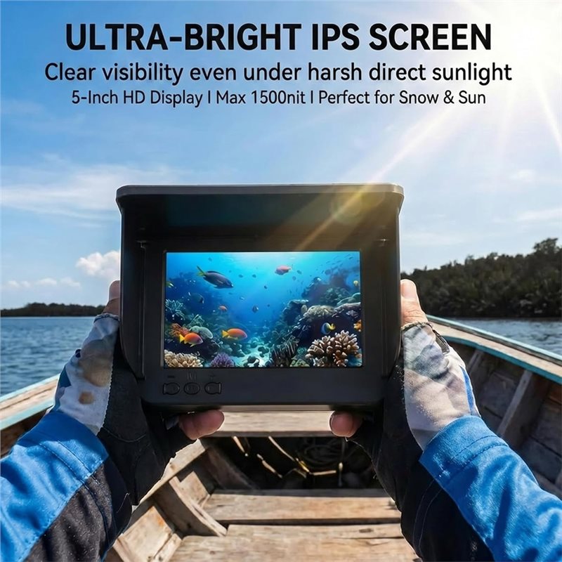 A64T-水中釣り用探知カメラ：220 ° 広角レンズ/携帯 - Fish Finder Portable のレビューと価格
