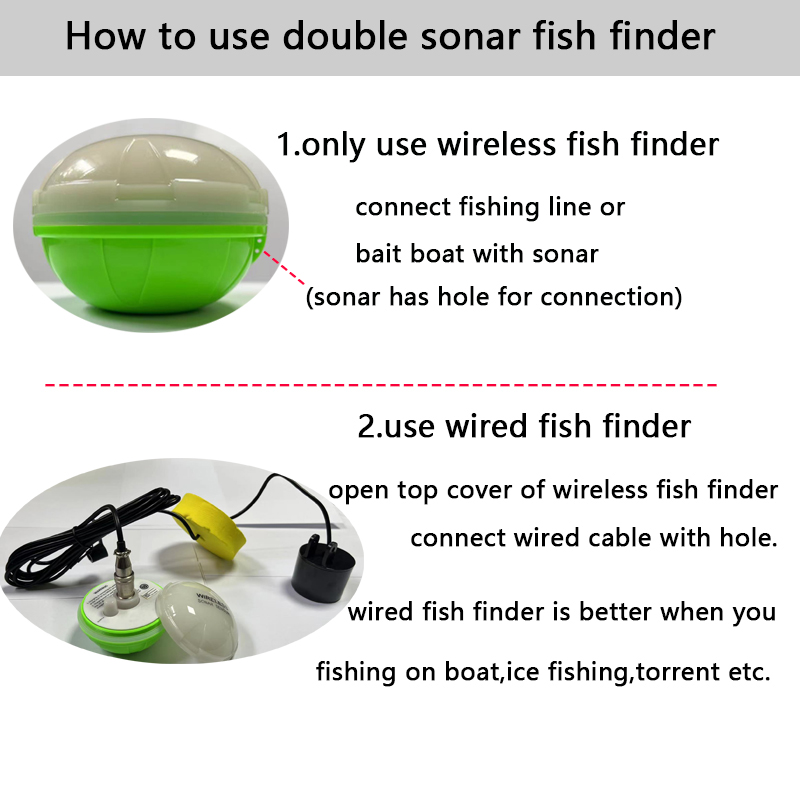 ポータブルBluetoothワイヤレスソナー魚群探知機、湖/ - Fish Finder Portable のレビューと価格